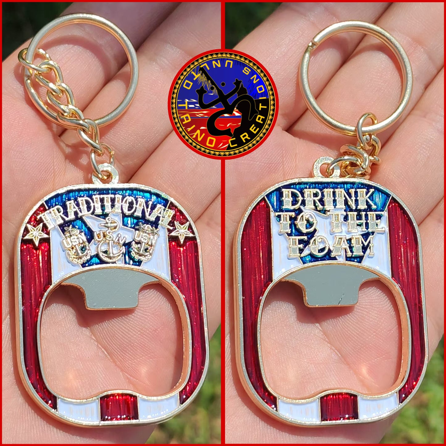 Puerto Rico Traditional Opener Keychain