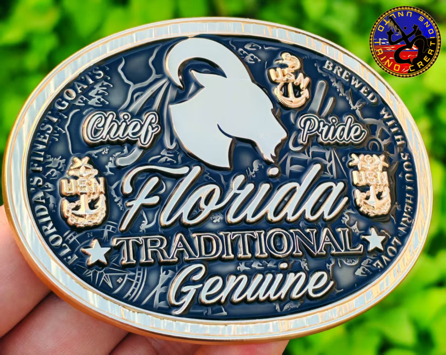 Florida Genuine Buckle Black & Gold