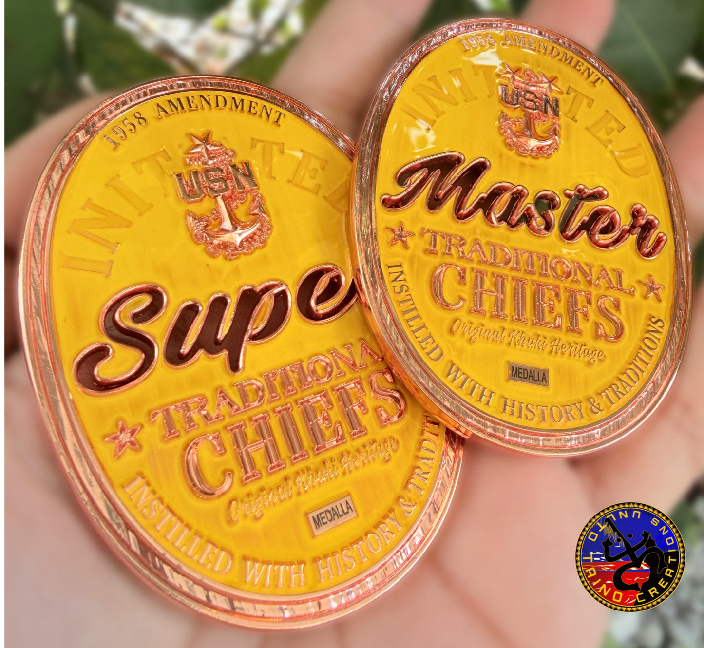 SCPO & MCPO - Medalla 2 Coin Set.