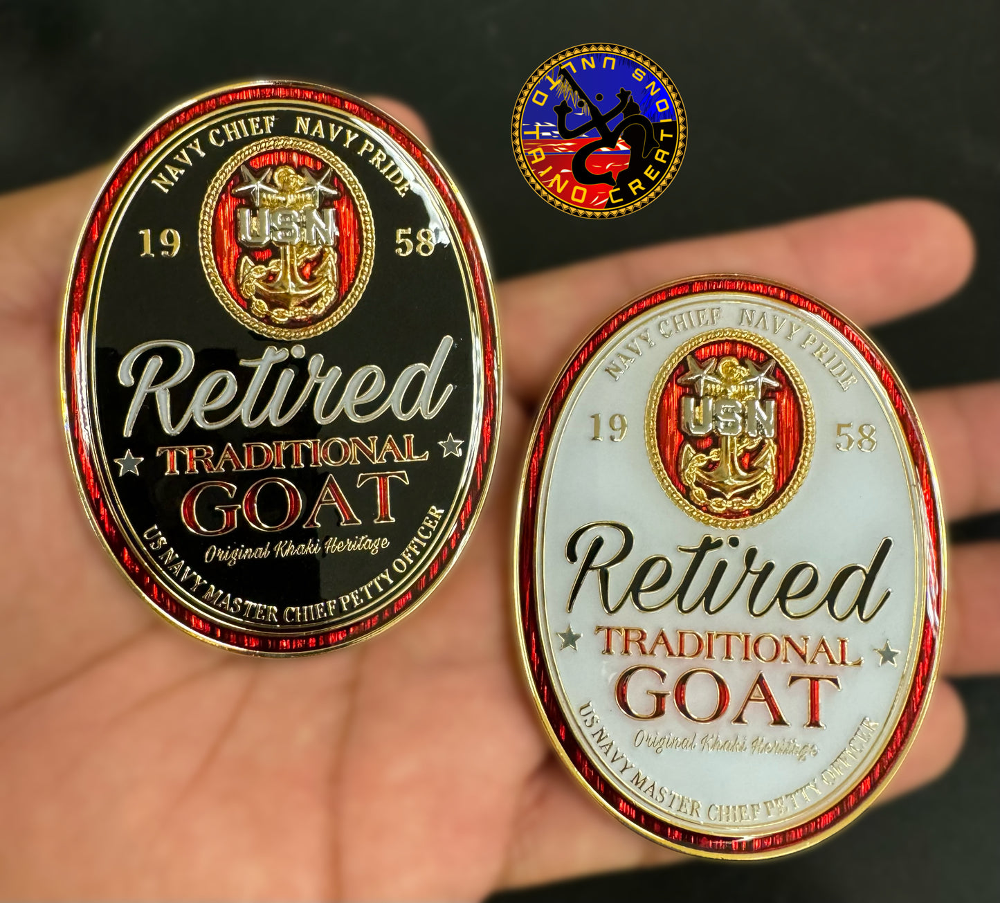 MCPO White/Black Red Border Set