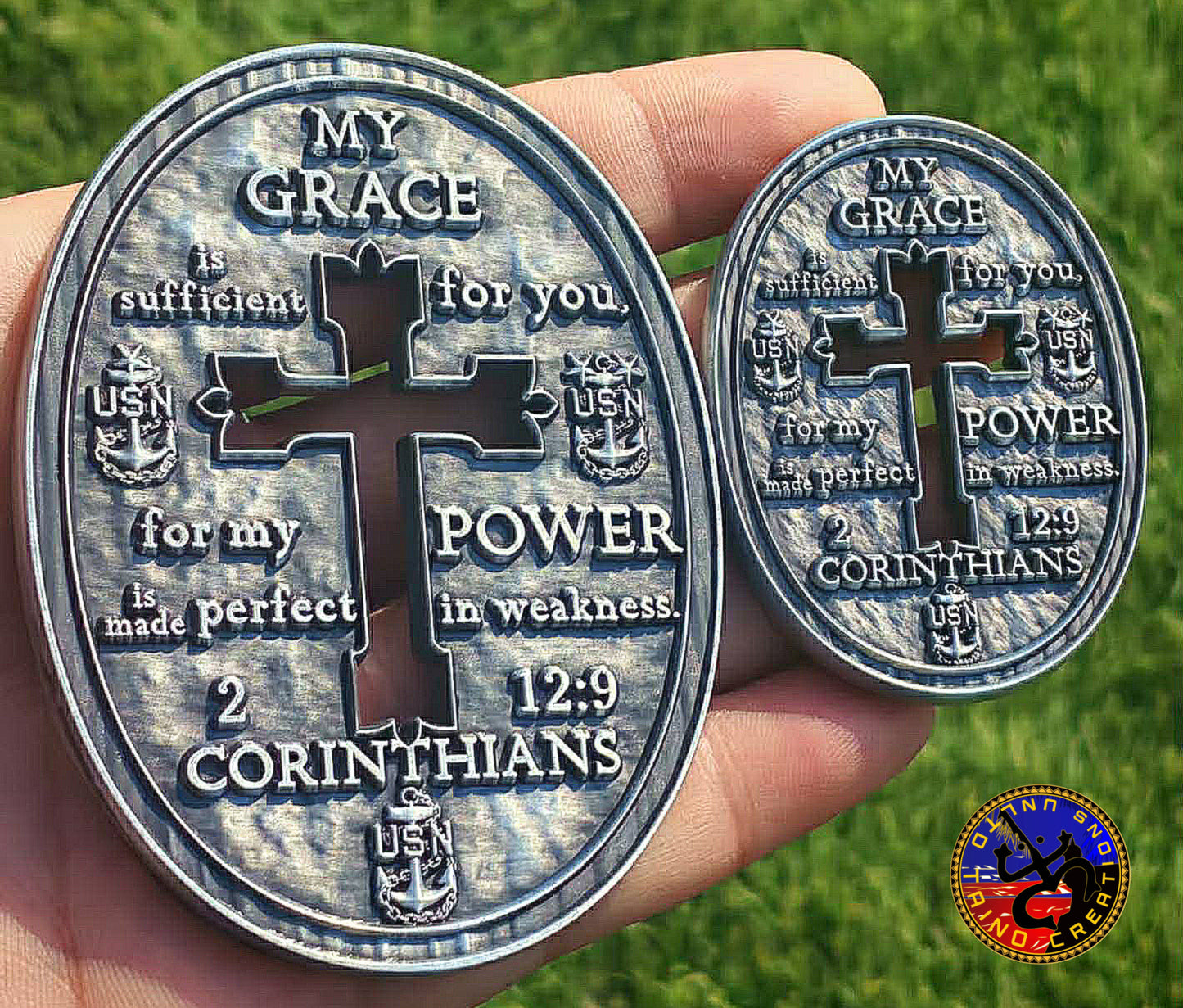 Faith - Antique Silver Set, 3 Options: Mini, Regular, or Both