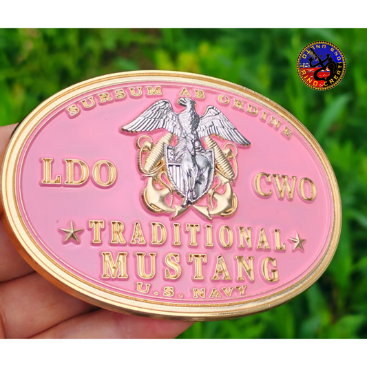 Pink & Gold Mustang Buckle