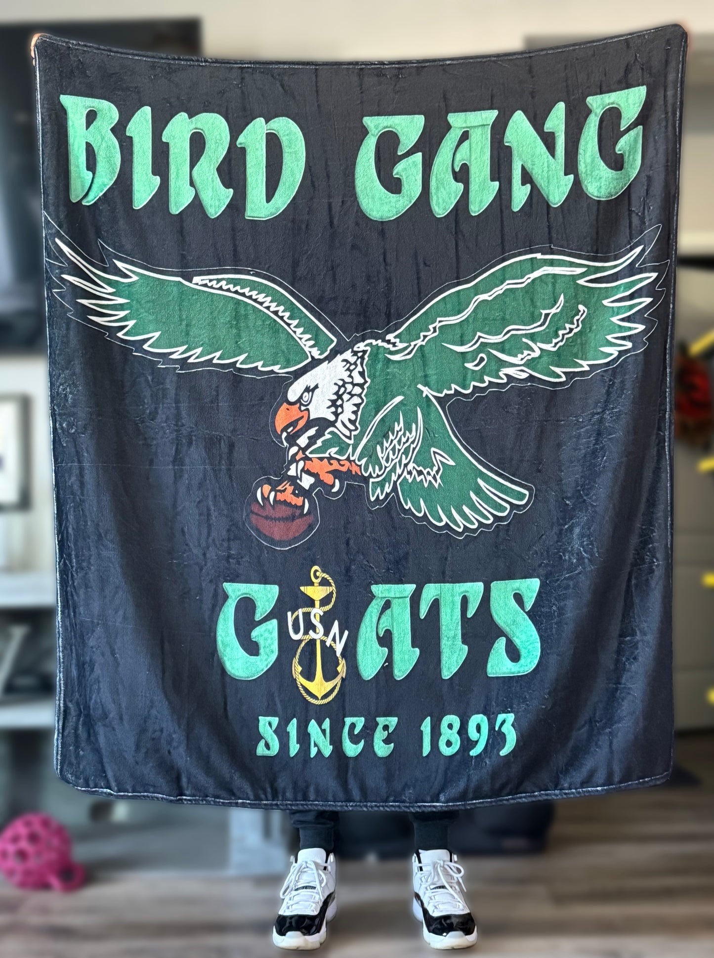 Bird Gang Goats Throw Blankets