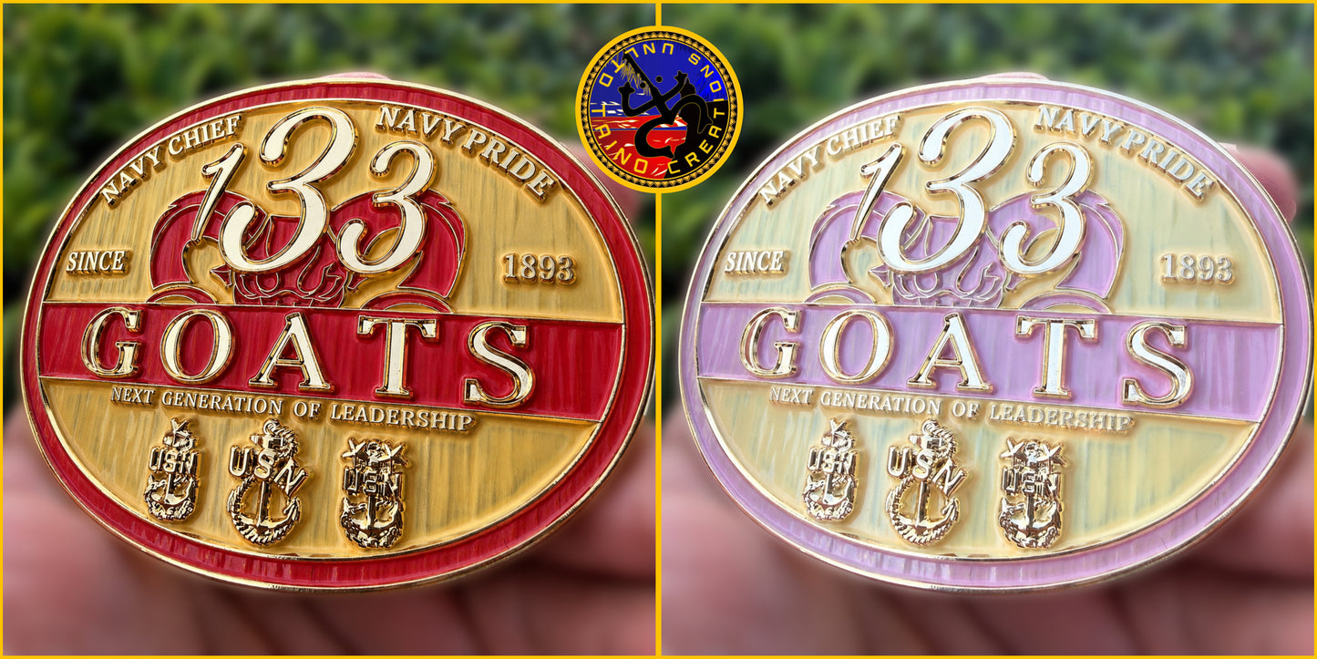 133 Buckles - Khaki and Red or Pink and Khaki