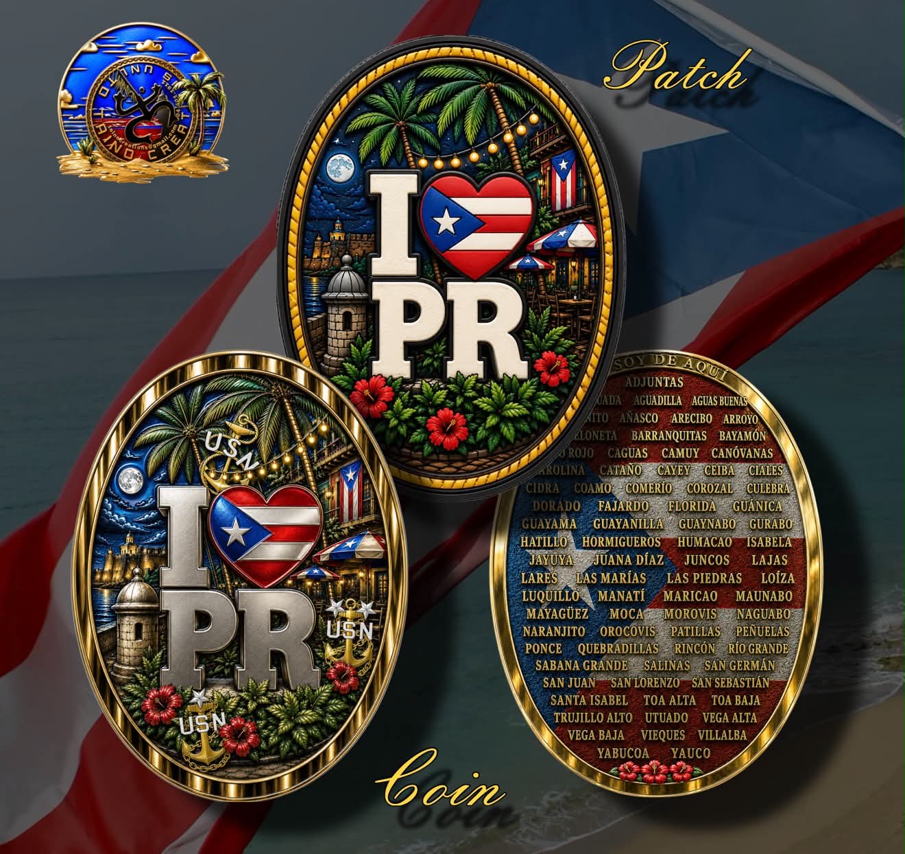 I ❤️ Puerto Rico Coin & Patch
