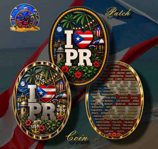 I ❤️ Puerto Rico Coin & Patch