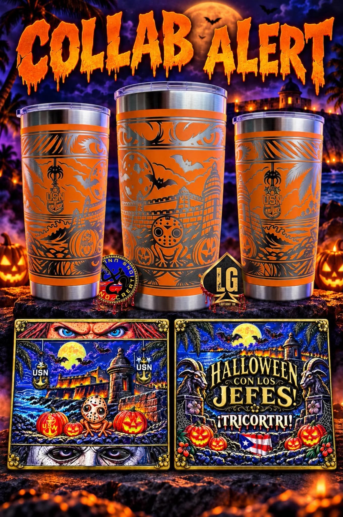 Halloween with the Jefes - Taino & Lady Goat Collab