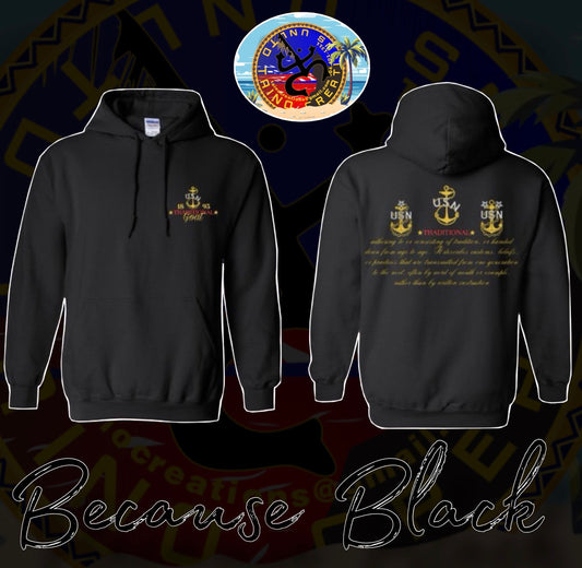 MCPO Because Traditional Black Hoodie