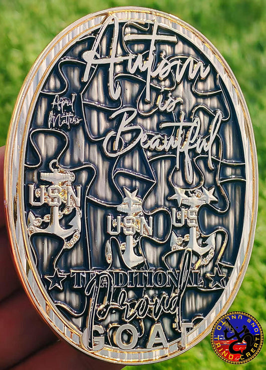 Black & Gold Autism is Beautiful