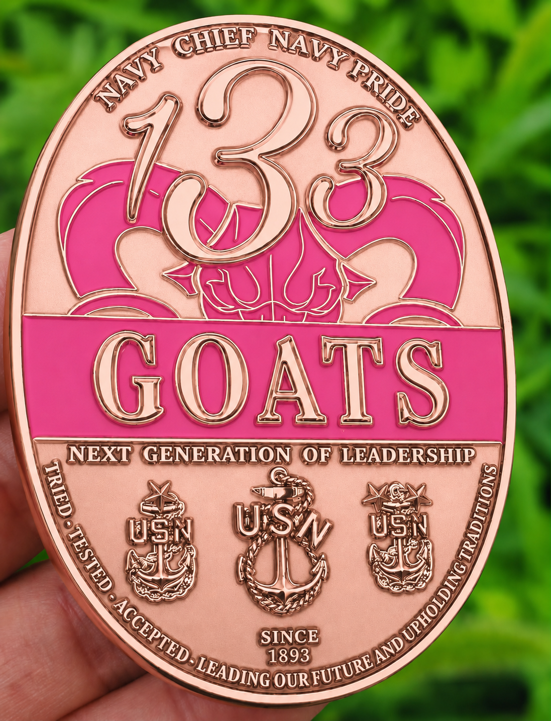 133 Goats - 3 Options Rose Gold Pink, Gold and Red  or Both