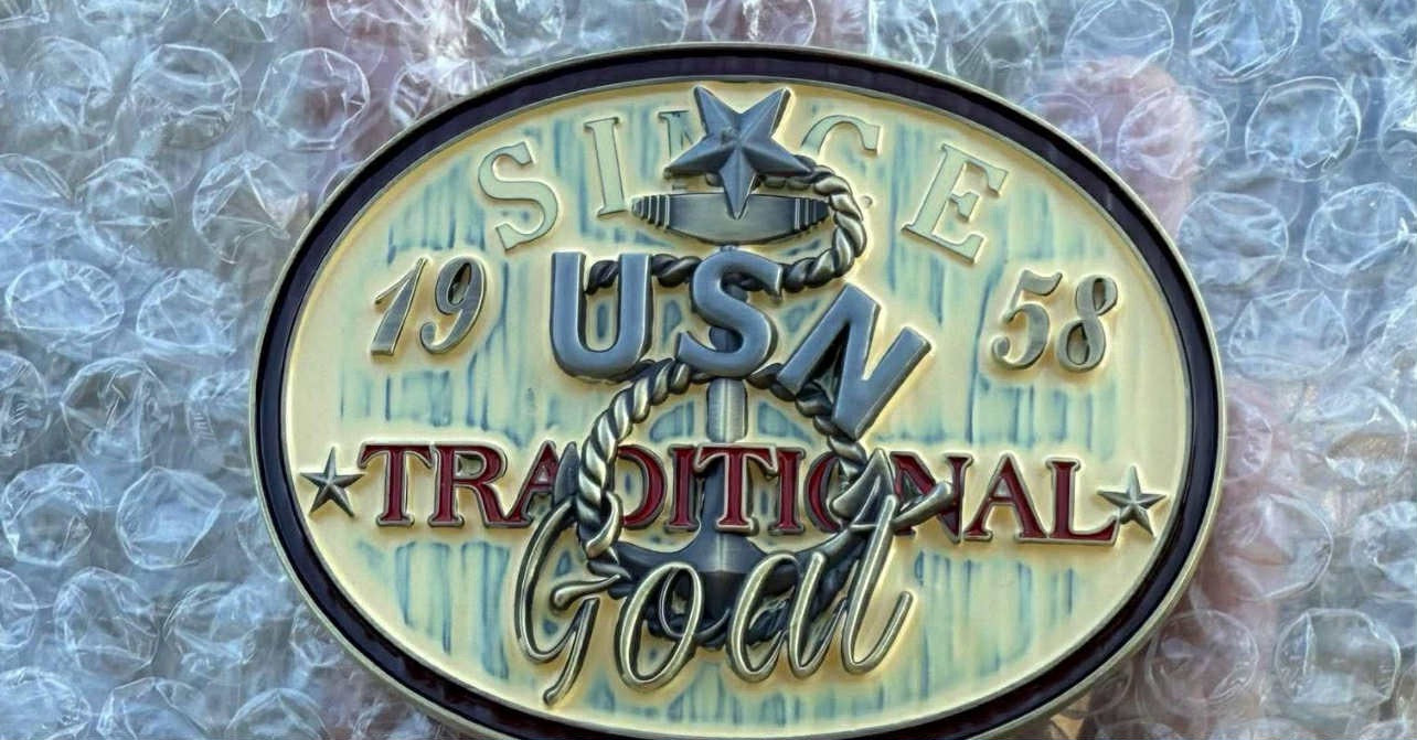 Senior Chief Traditional Goat Buckle Antique.