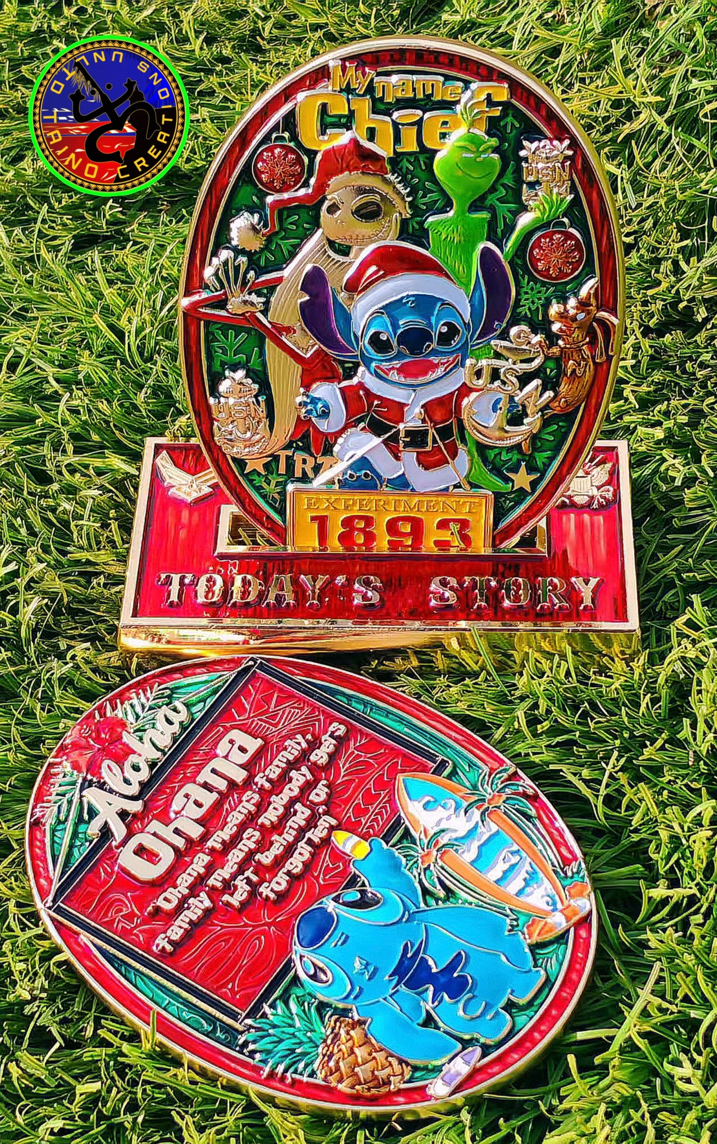 Stitch & Friends Christmas Bundle, Coin & Holder.