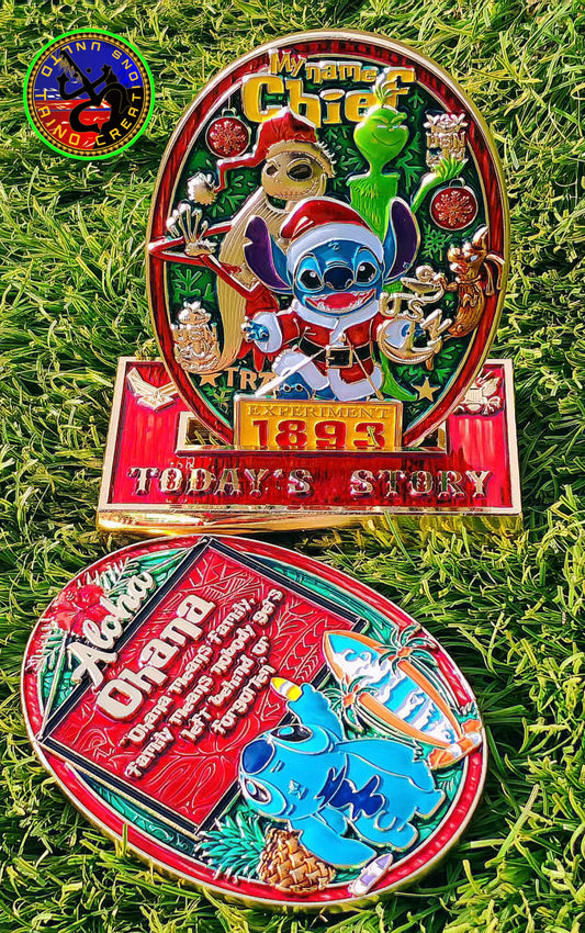 Stitch & Friends Christmas Bundle, Coin & Holder.