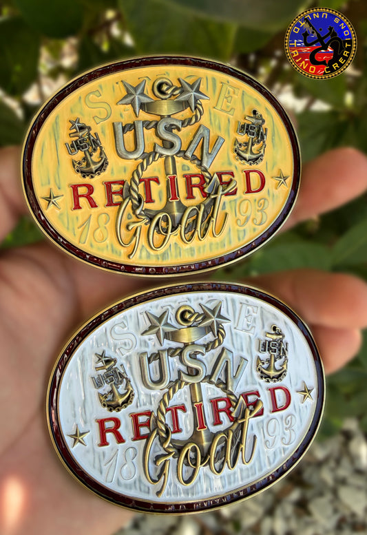 Retired MCPO White/Khaki Buckle