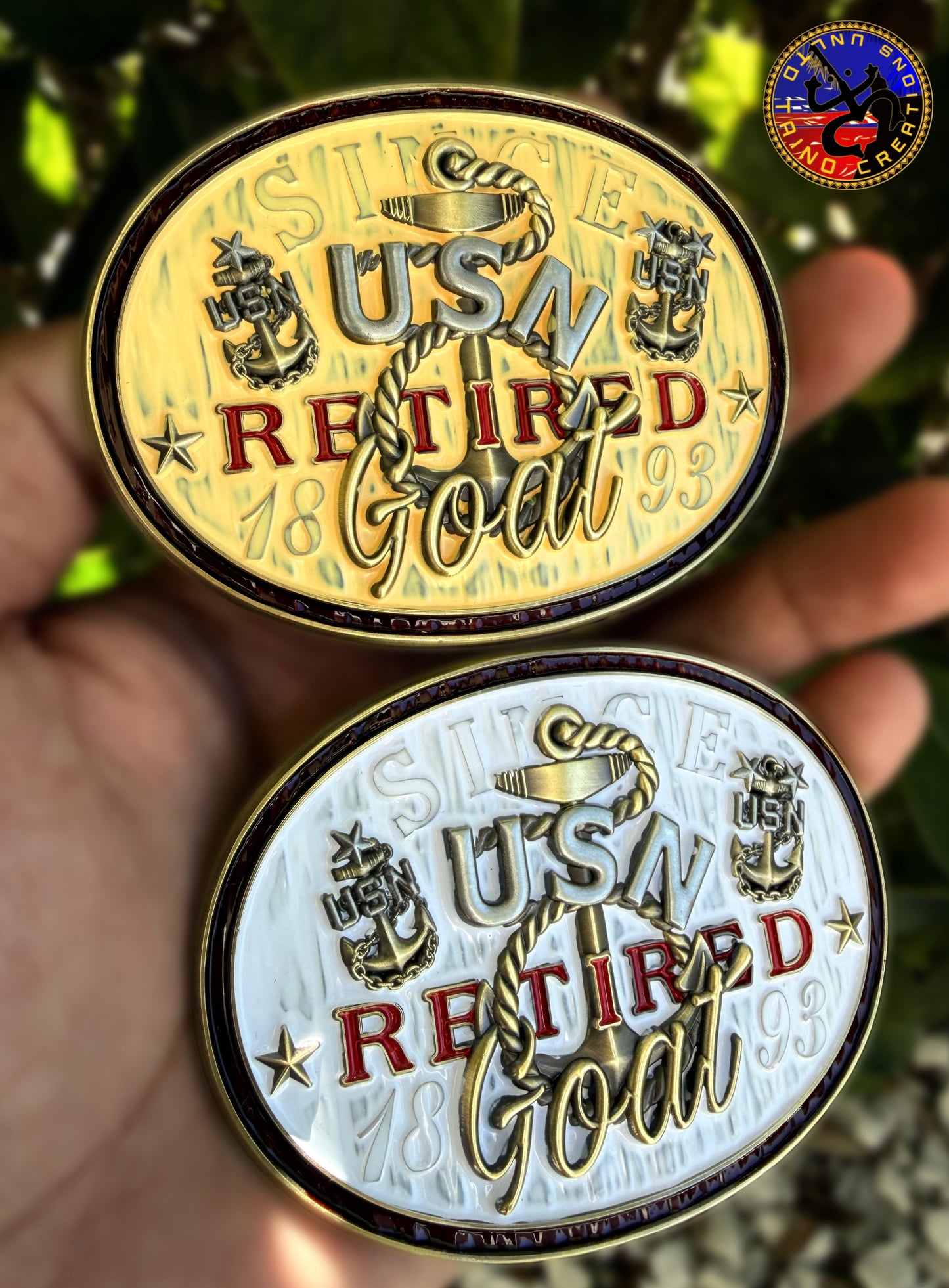 Retired CPO White/Khaki Buckle