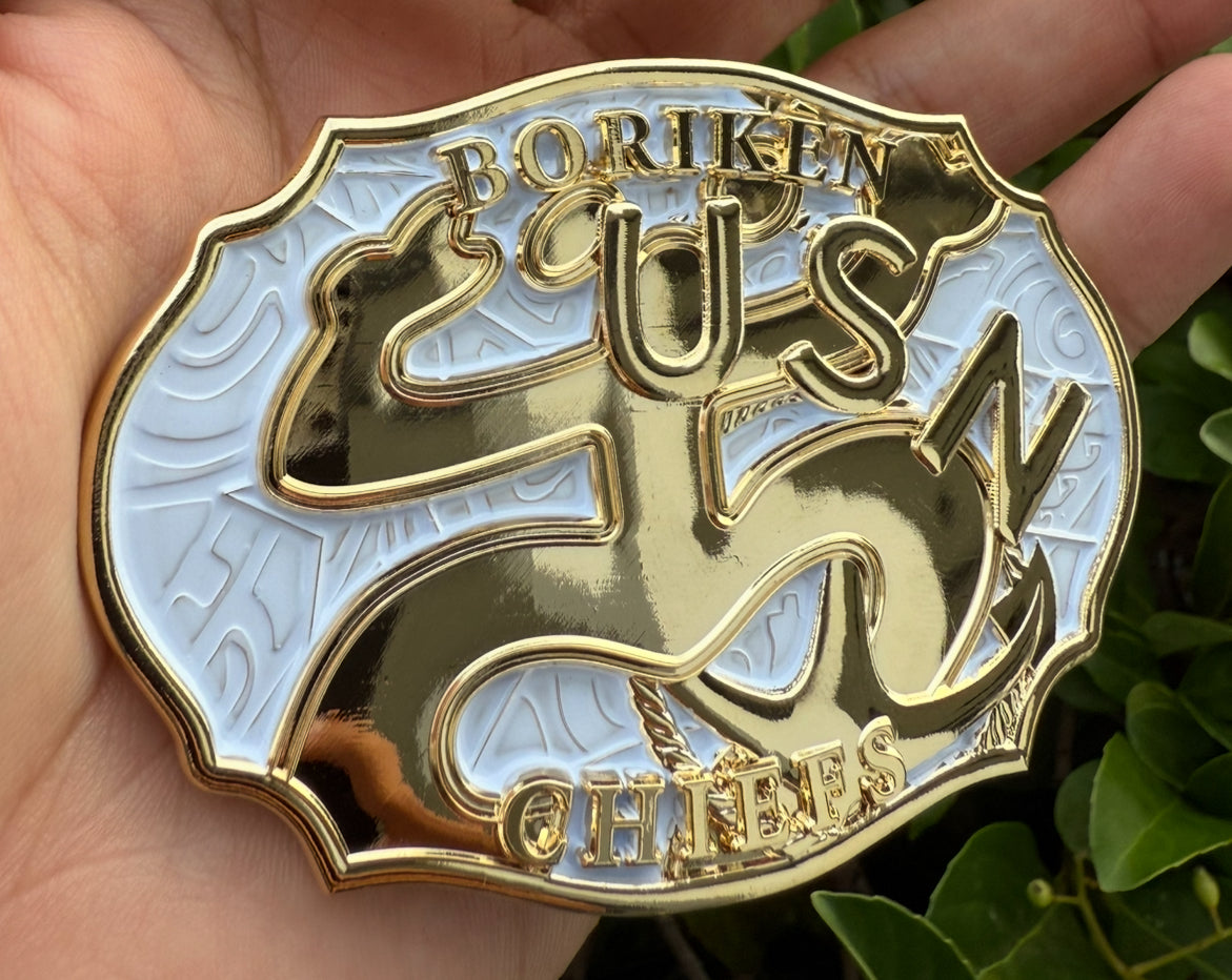 Boriken Chiefs Buckle - White/Gold