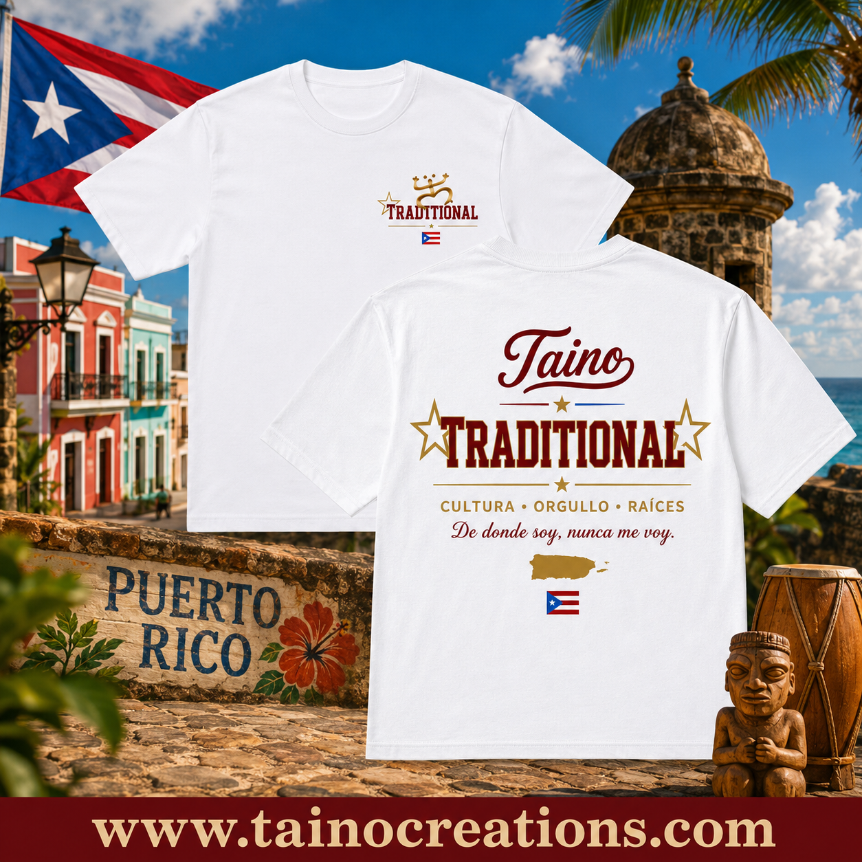Traditional Red Puerto Rico T-Shirt
