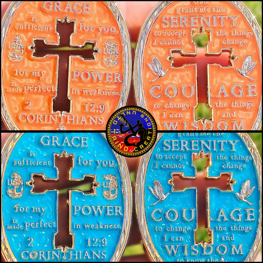 Mini - Faith Tiffany & Orange 2 Coin Set